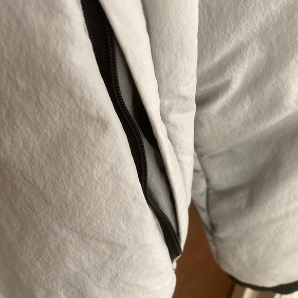 Olympian unisex size M Jacket; 26” long from collar; grey with black trim - Picture 4 of 8